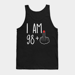 Vintage 99th Birthday I Am 98 Plus 1 Middle Finger Tank Top